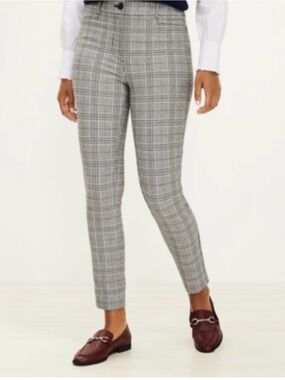 NWOT Loft skinny ankle plaid pants